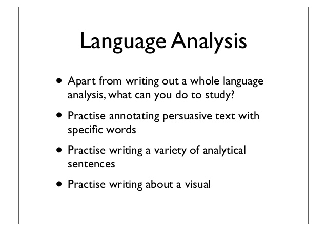english language analysis structure